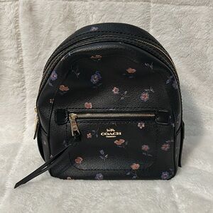 Coach Black Floral Mini Backpack (L1861-F49123)